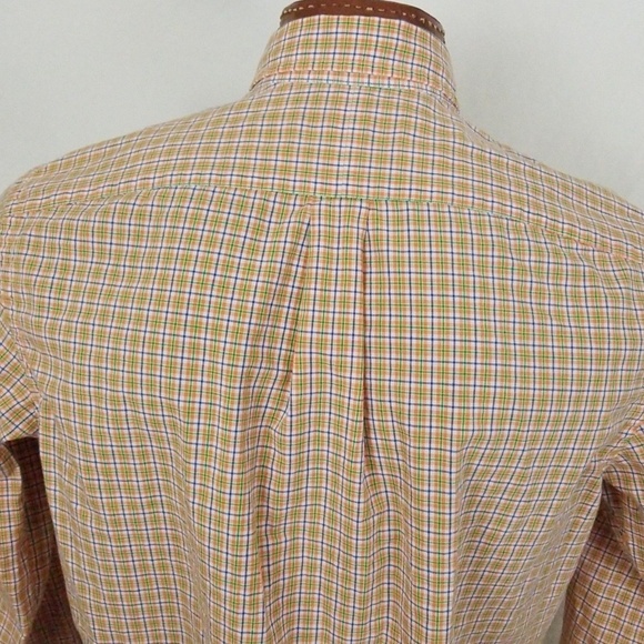 Polo Ralph Lauren Men's Orange Plaid L/S Casual L - Picture 6 of 7